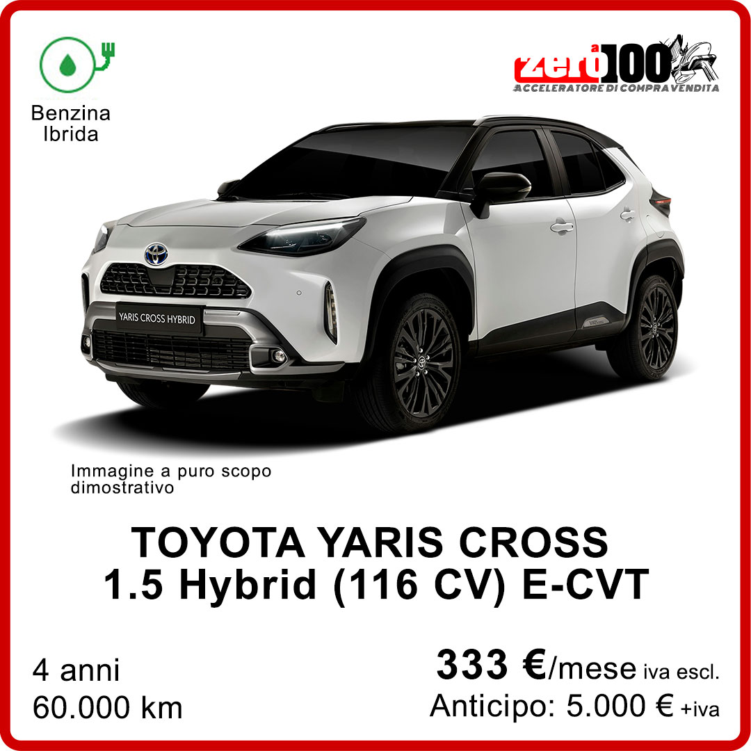 TOYOTA-YARIS-CROSS-IBRIDA Toyota Yaris Cross a Noleggio lungo termine